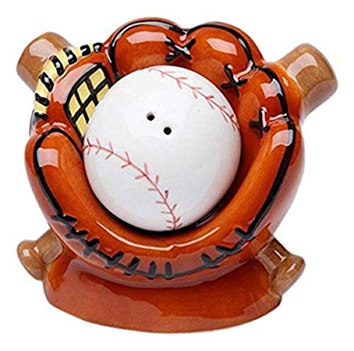 Cosmos Gifts StealStreet SS-CG-10469, 3.63 Inch Baseball and Glove with Bats Salt and Pepper Shaker