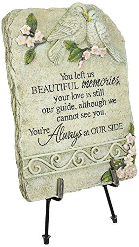 Carson Home Accents Peaceful Reflections Garden Marker with Easel Stand, 15-Inch High, Memories