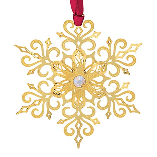Beacon Design Brilliant Gold Snowflake Ornament