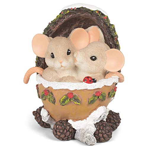 Roman 133493 Mice in The Train Cart Figurine, 3 inch, Multicolor