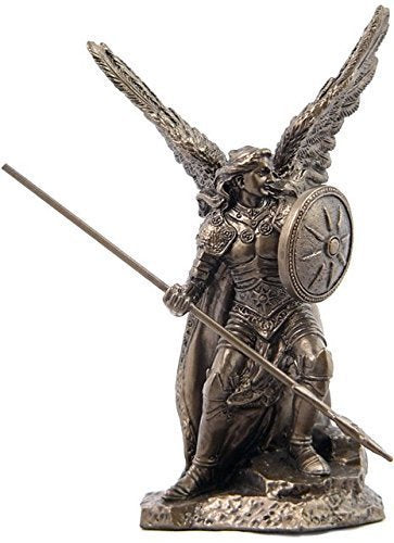 Unicorn Studio US 3.88 Inch Archangel Raphael Cold Cast Statue Figurine, Bronze Color