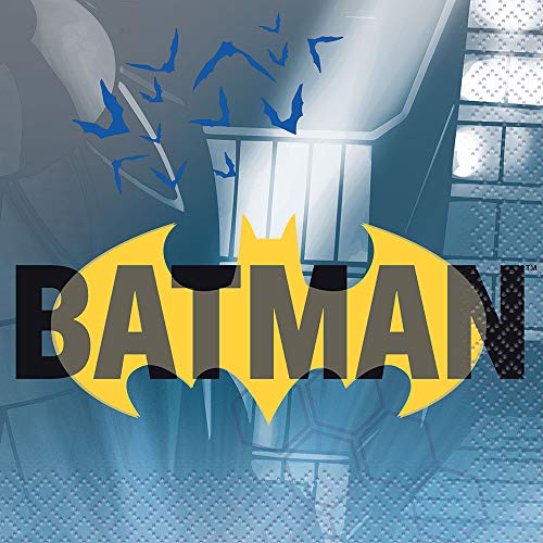 Unique Industries Batman Paper Beverage Napkins - 16 Pcs