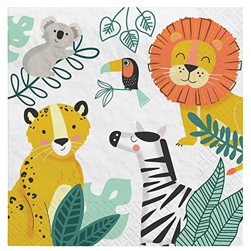 Amscan 512271 Luncheon Napkin Get Wild Birthday