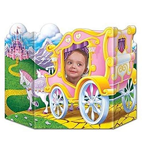 Beistle Princess Chariot Wagon Photo Door Banner, 3' 1" x 25", Multicolored