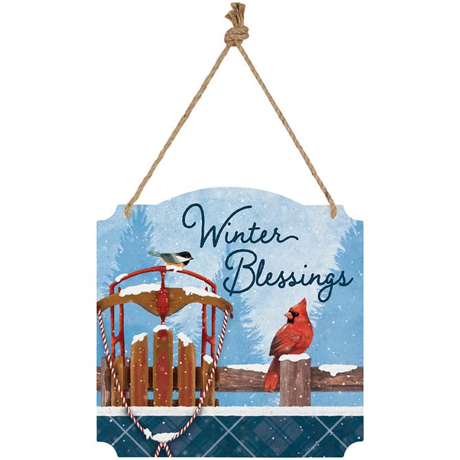 Carson Home Accents Winter Blessings Metal Wall Decor, 12-inch Height