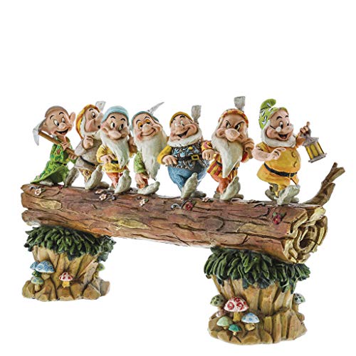 Enesco Disney Traditions by Jim Shore Snow White and the Seven Dwarfs Heigh-ho Stone Resin Figurine, 8.25"