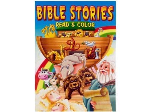 BAZIC Bible Stories Read & Color Coloring Book (96 Pages)