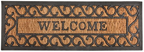 Esschert Design RB169 Long Welcome Rubber & Coir Doormat