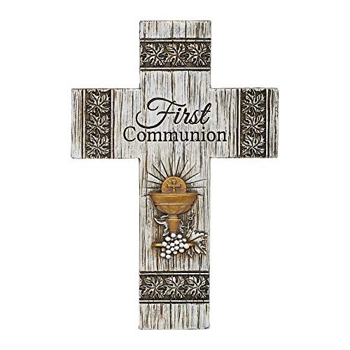 Roman 602062 Joseph Studio Distressed Communion Wall Cross, 8-inch Height, White