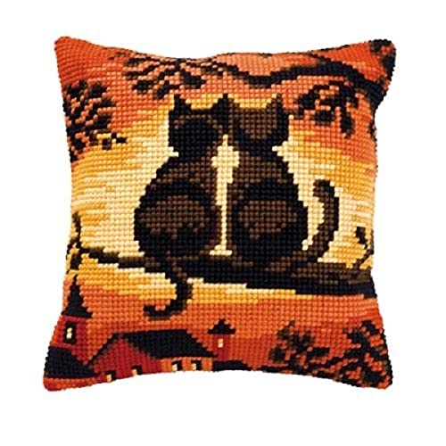 Vervaco Cats by Night Cushion Front Chunky Cross Stitch Kit