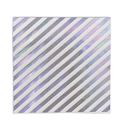 Beistle Iridescent Small Stripes Design Luncheon Napkins