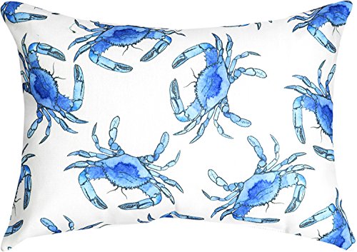 Manual ArtFuzz Blue Crab Rectangle Pillow 18X13