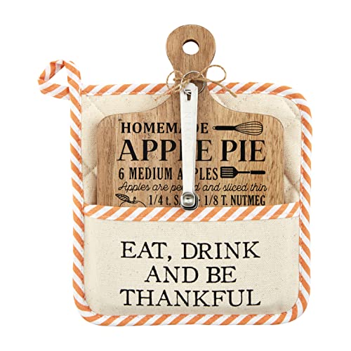 Mud Pie Pot, holder 8" x 8" | towel 12" x 12", Eat Drink