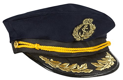 Forum Novelties Yacht Captains Hat for Adults, Navy Blue