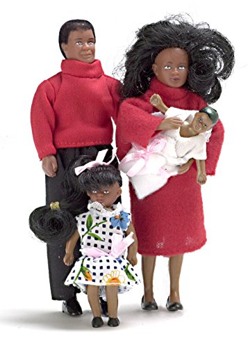 Aztec Imports, Inc. Dollhouse Miniature African American Dollhouse Family