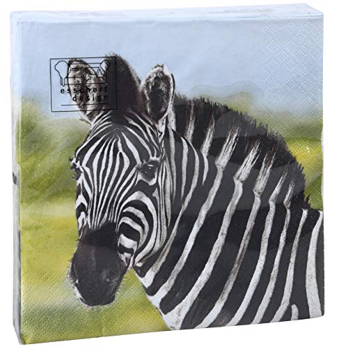 Esschert TP281 Pack of 20 Zebra Napkins