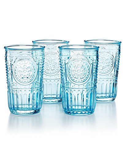 Bormioli Rocco Romantic Tumbler - 10.25 oz Light Blue , Set of 4