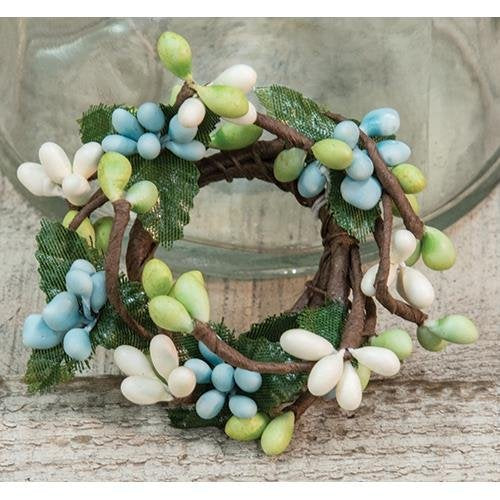 CWI Gifts Pip Twig Wreath Rings - 1 inch - Wreath Decor for Front Door and Candle Decorating - Seabreeze