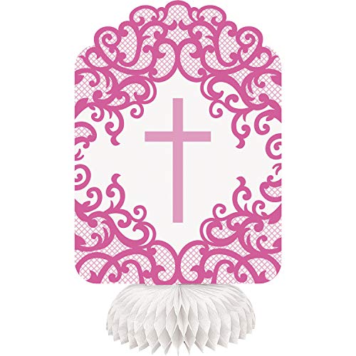 Unique Industries Fancy Cross Honeycomb Centerpiece Decorations I Pink I 3 Pcs.