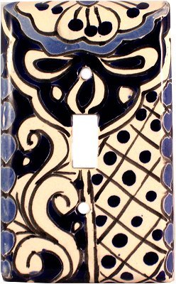 Fine Craft Imports Single Toggle Traditional Talavera Ceramic Switch Plate