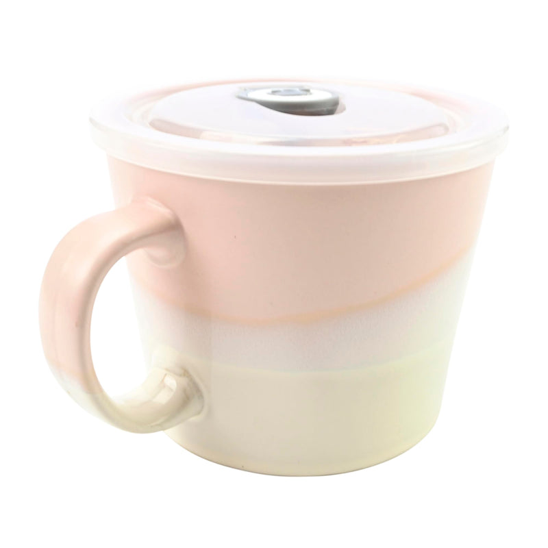 Boston Warehouse 24oz Tall Souper Mug Reuseable Food Storage Container Pastel Pink