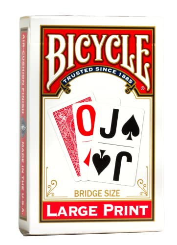 US Playing Card Bicycle Large Print Playing Cards (Color May Vary)