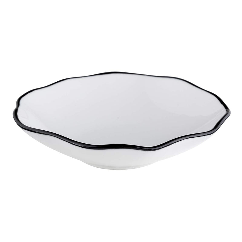 Santa Barbara Design Studio Table Sugar Ceramic Serving Bowl, Small, White & Black