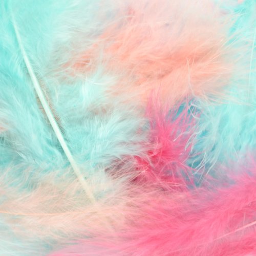 Midwest Design Touch of Nature 38062 Fluffy Feathers, 7 grams, Pastel Mix