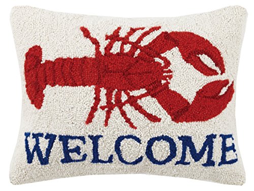 Peking Handicraft Welcome Lobster Hook Pillow Red/Blue