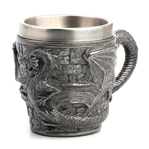 Unicorn Studio Veronese Design 2 oz Castle Dragon Esspresso Shot Glass Mini Coffee Mug Stainless Steel Tumbler Resin Sculpture