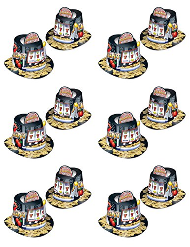 Beistle Jackpot (12 Piece) Hi-Hats, Multicolor