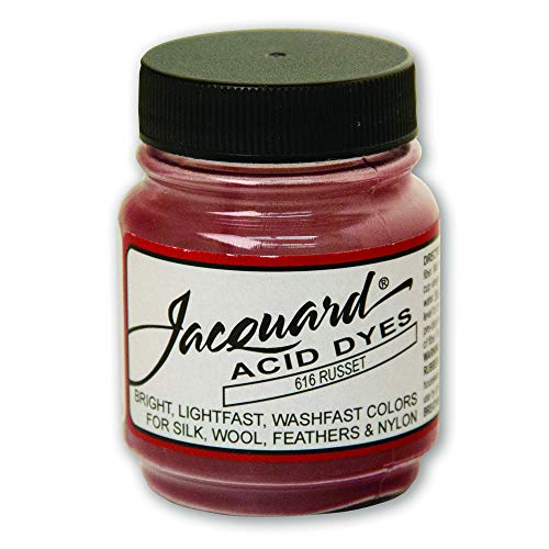 Jacquard Acid Dye for Wool, Silk and Other Protein Fibers, 1/2 Ounce Jar, Concentrated Powder, Russet 616