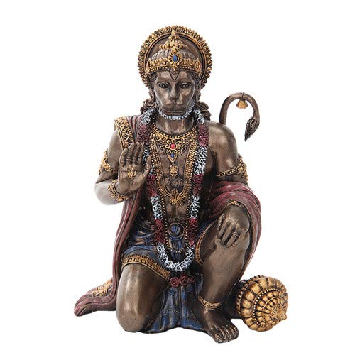 Pacific Trading PTC 6 Inch Hanuman Mythological Indian Hindu God Resin Statue Figurine
