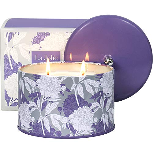 La Jol√≠e Muse Lavender Scented Candle - 14.1 oz Large Candles Gifts for Women, 2 Wicks Aromatherapy Candle for Home Birthday, Long Burning Time