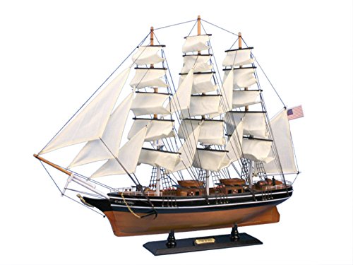Hampton Iron Wooden Star of India Tall Model Ship, 30"