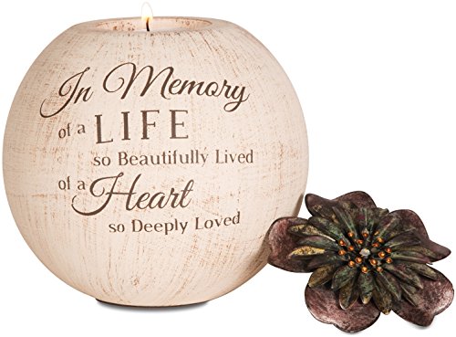 Pavilion Gift Company 19009 Light Your Way Terra Cotta Candle Holder, in Memory, 5-Inch
