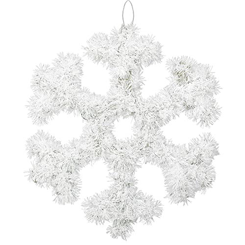 amscan Hanging White Tinsel Snowflake -12 1/2" x 12 1/2", 1ct