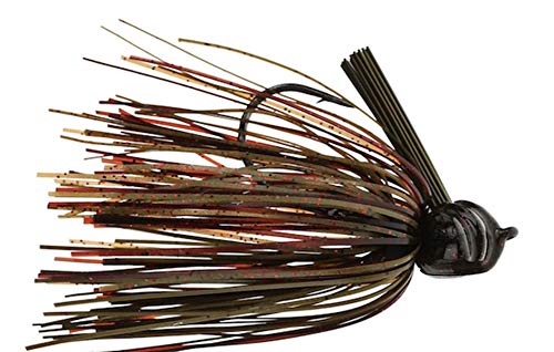 V&M Baits Pacemaker Series Flatline Football Jig 3/4 oz (Green Pumpkin Craw)
