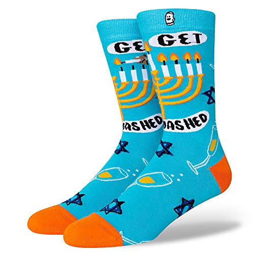 InStitches BooSocki Get Shamashed Unisex Crew Sock, Medium
