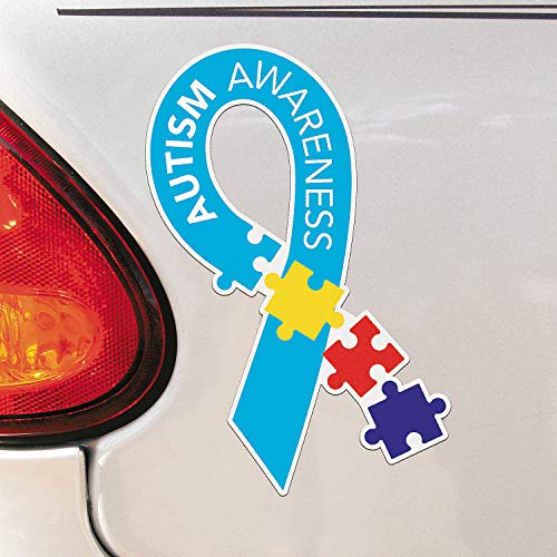 Fun Express - Autism Awareness Car Magnet - Party Decor - General Decor - Car Decor - 12 Pieces