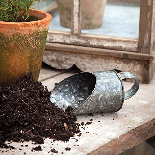 Park Hill Collection ECM82346 Galvanized Metal Scoop, 7-inch Length