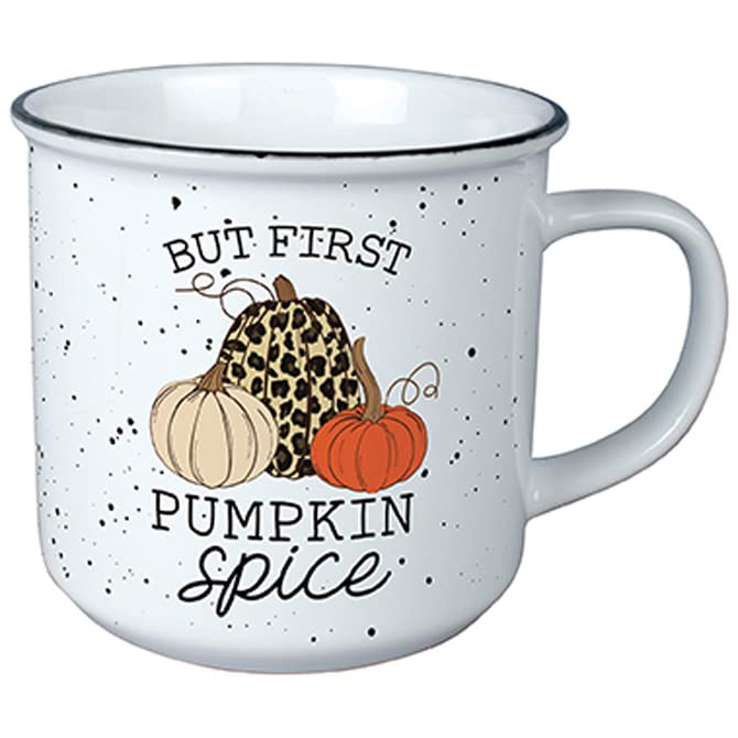 Carson Home Pumpkin Spice Vintage Mug, 3.75-inch Length, 13 oz