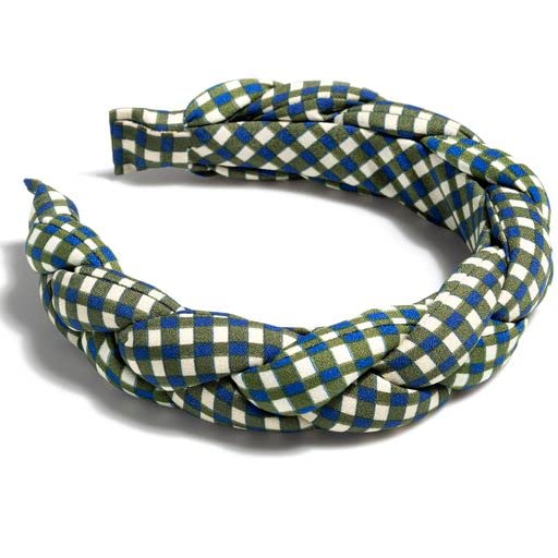 Shiraleah Braided Check Print Headband-Multi