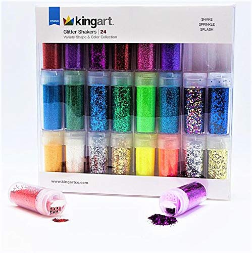 KINGART Variety Set, Set of 24 Glitter Shakers, 24 Piece