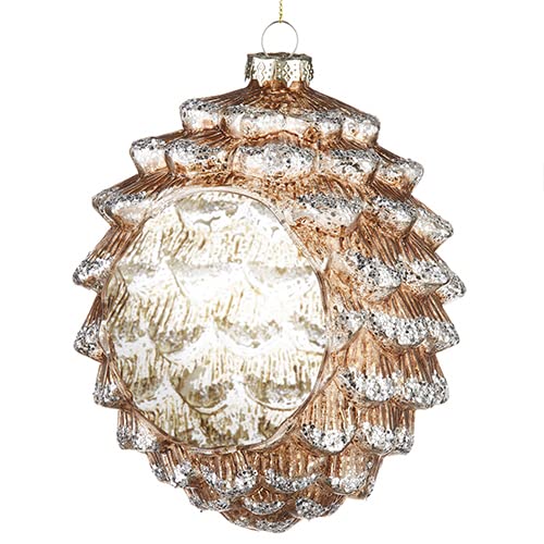 RAZ Imports 2022 Christmas at The Lodge 6.5" Pinecone Candle Holder Ornament
