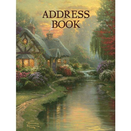 LANG - Address Book - "A Quiet Evening" - Art by Thomas Kinkade - 3-Ring - Refillable - 6 1/2&