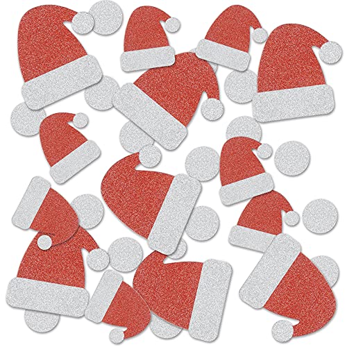 Beistle Glittery Santa Hat Christmas Confetti - 1 Pack.