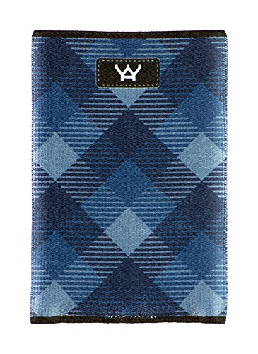 Yay Novelty YaYwallet - Credit Card Holder - Minimalist Wallet - Navy Plaid