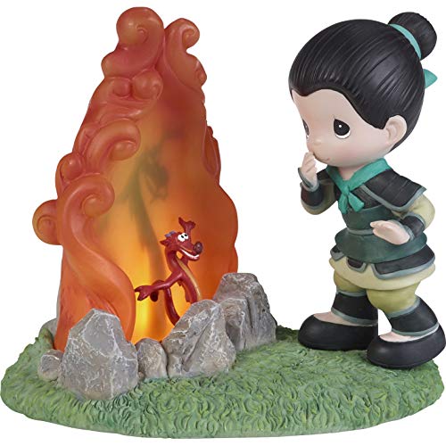 Precious Moments Mushu 192451 Disney Showcase Mulan Miracles Come in Resin LED Figurine, Multi