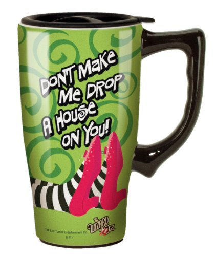 Spoontiques Wizard Of Oz Drop a House on You Travel Mug, Green